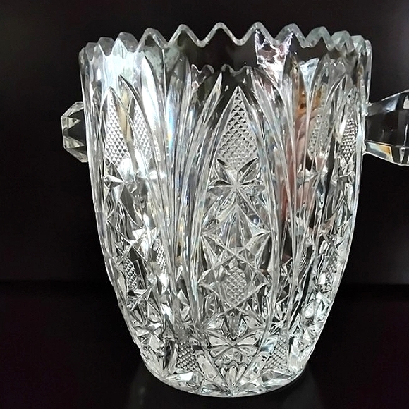 American Brilliant Cut Glass Ice Bucket/Champagne Holder Antique - Picture 9 of 13